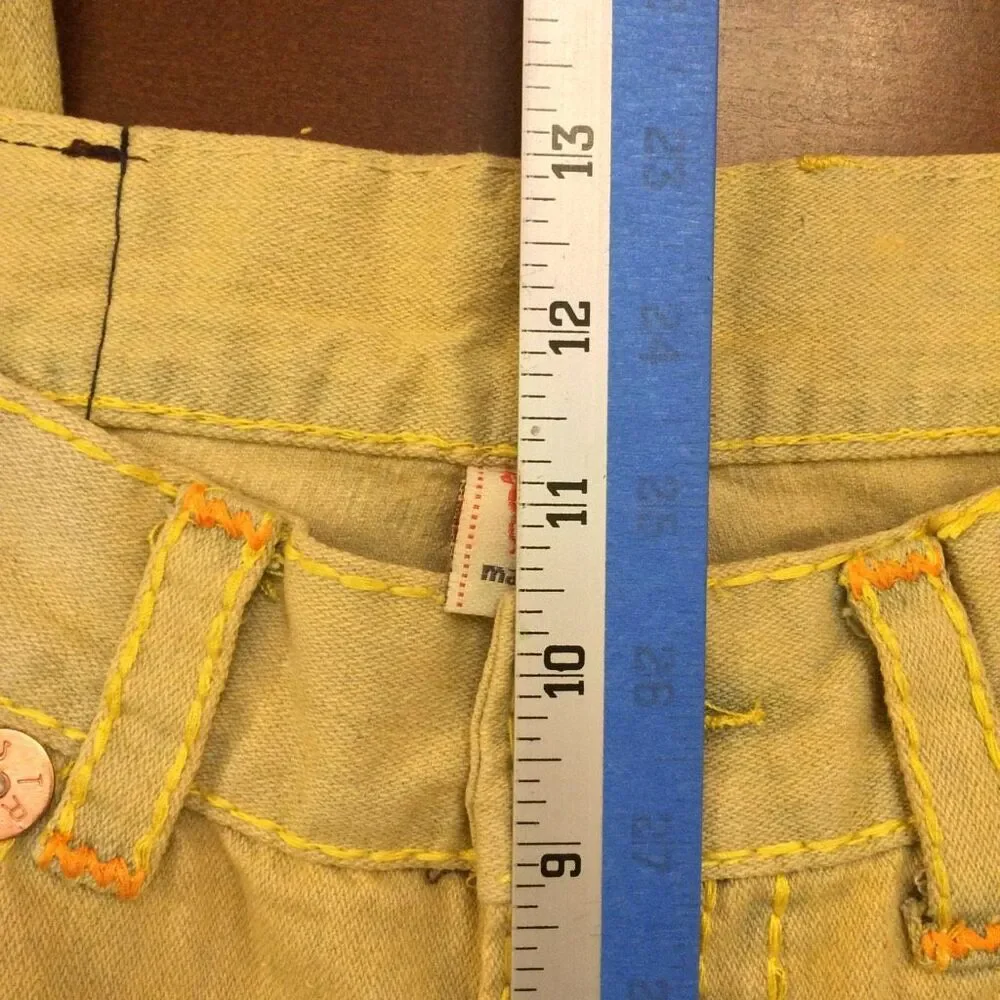 True Religion yellow wash jeans 36